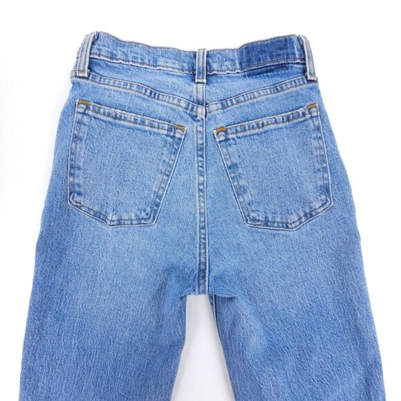 ABERCROMBIE 90s Straight Ultra High Rise Jeans Light Wash Clean Girl Minimal Y2k - Picture 6 of 8